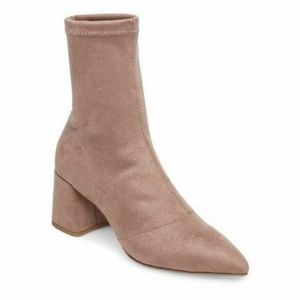 Steve Madden Pointed Toe Nude Ankle Booties Boots